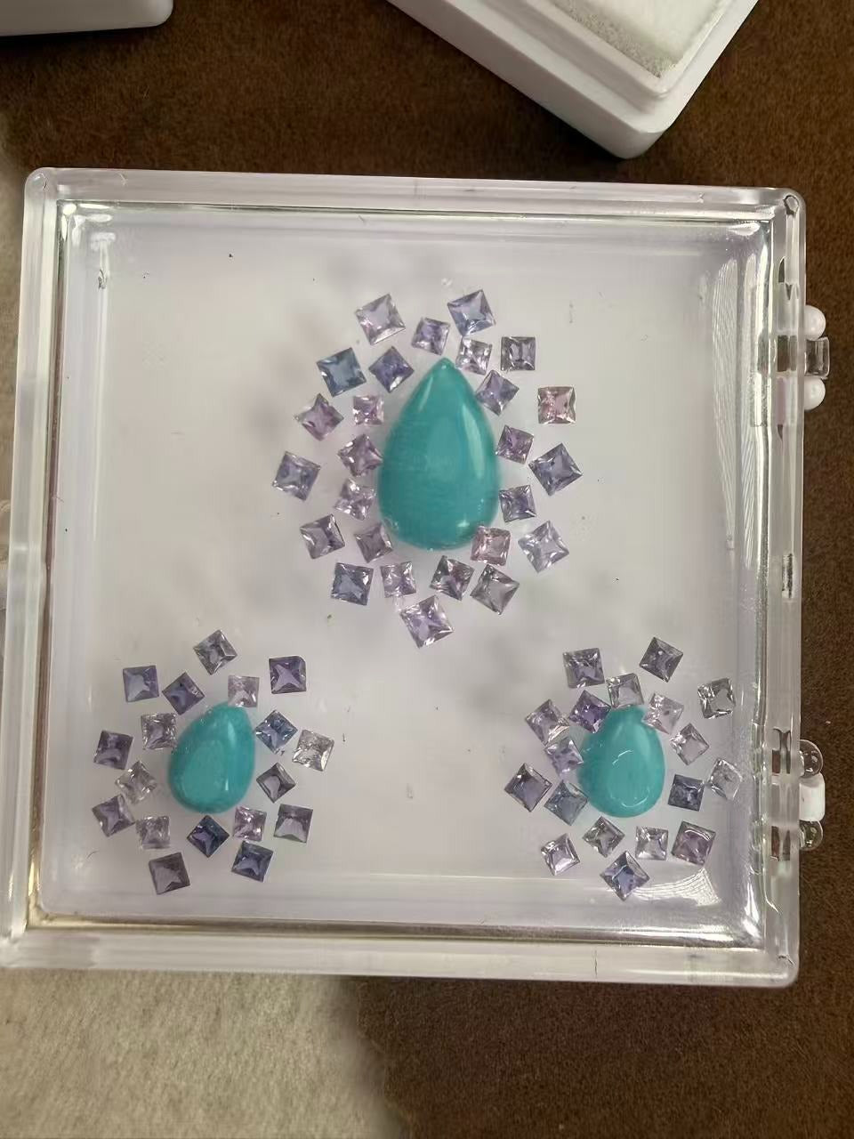 Nini-Custom earrings and rings for #28485, 28809, s925 sterling silver plated with gold.
