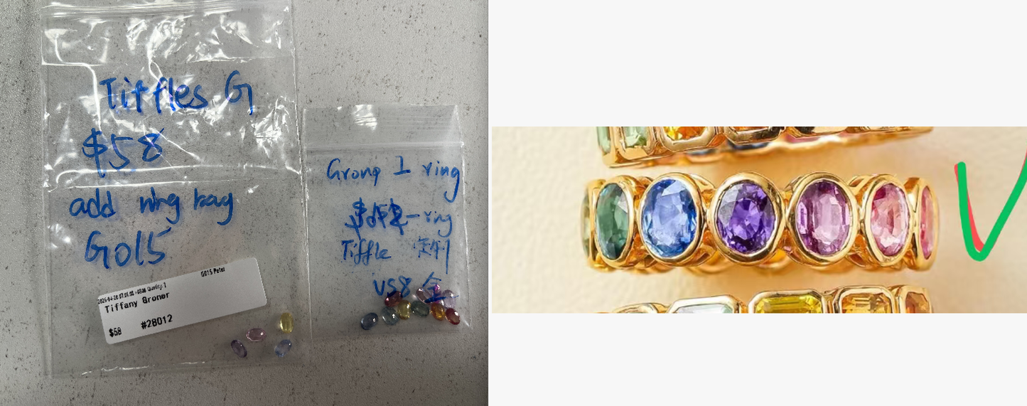 Miya-Custom S925 Silver Ring, Gold-Plated – US 8 for 27958,28012