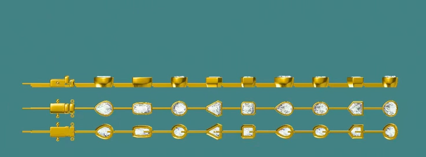 Nini-Custom bracelet for #28491, gold, 16cm