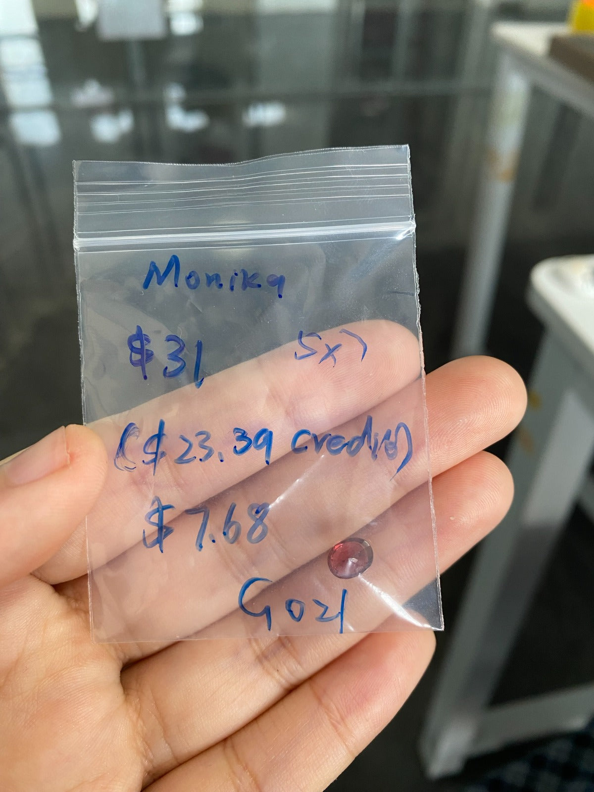 The price difference for the loose stone shown in the picture.